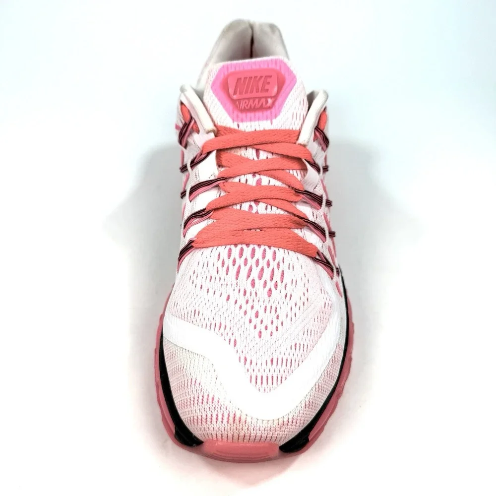 Nike Air Max 2015 Womens 10 White Pink Pow Black Running Shoes 698903-106